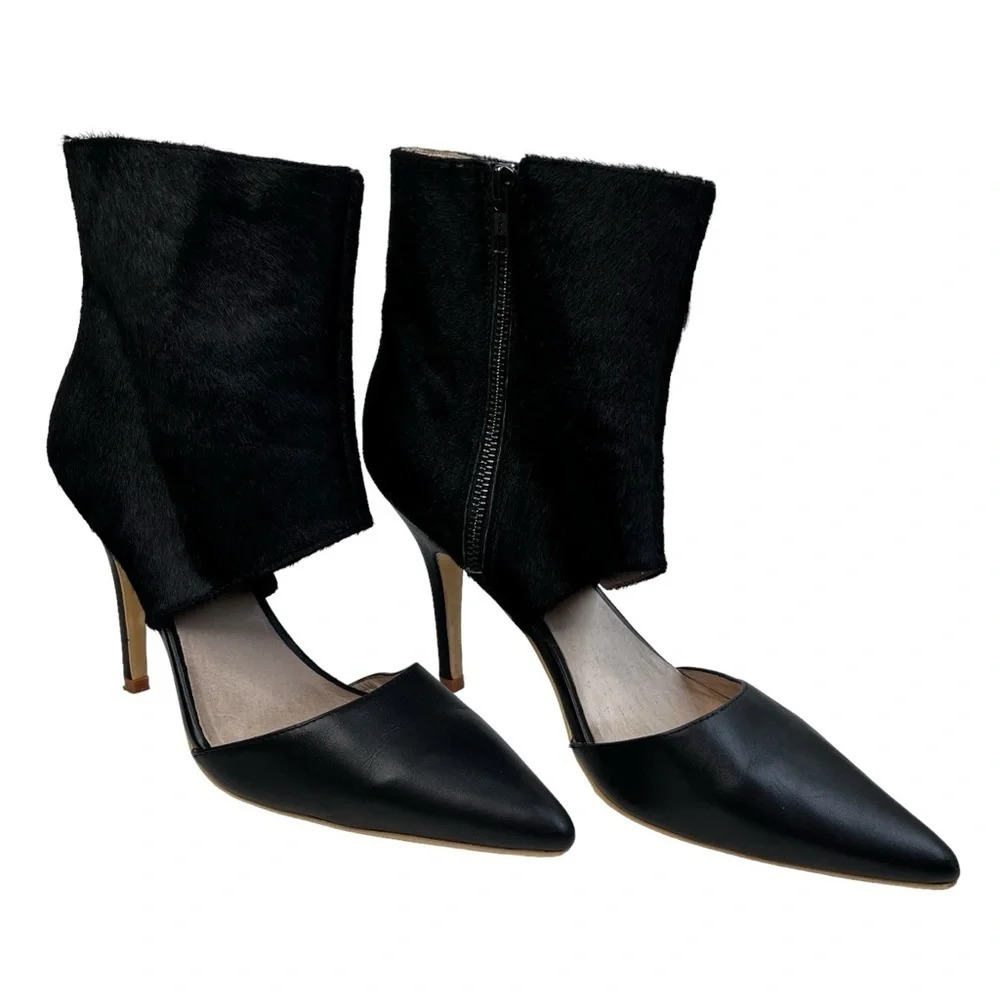 Sol Sana (Revolve) Black Tylar Boot with Cow Hair US 9/EU 40 - Picture 1 of 11